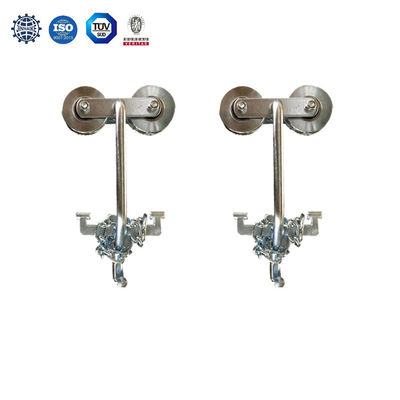 ISO9001 Galvanized Banana Cableway Roller Trolley Pulley With Chains For Banana Farm