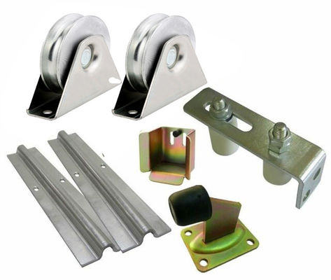 Steel Single Bearing U Groove With Support Bracket Sliding Gate Wheel