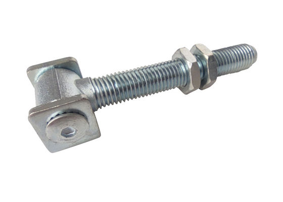 yellow galvanized out swing gate hinge with two plates and long bolt