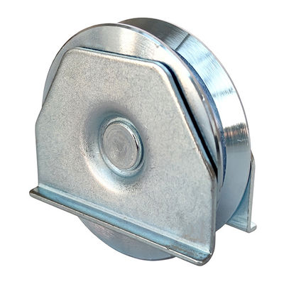 difference sizes Y groove single bearing silver zinc plated sliding gate support wheel with double plates