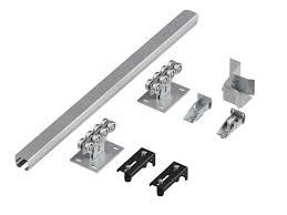 Silver Zinc Plated Accessories Cantilever Gate Stoppers With Black Rubber