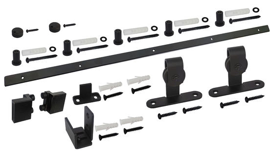 Super Mini Top Mount Mini Barn Door Hardware Kit Black