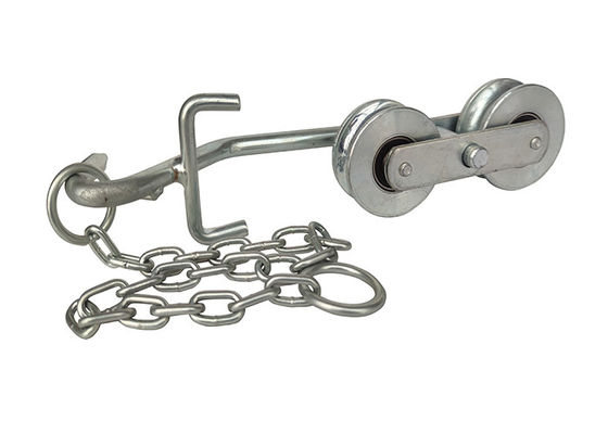 Industrial Banana Cableway Roller Galvanized White Surface