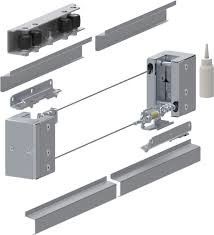 4m Double Door Telescopic Sliding Gate Hardware White Zinc