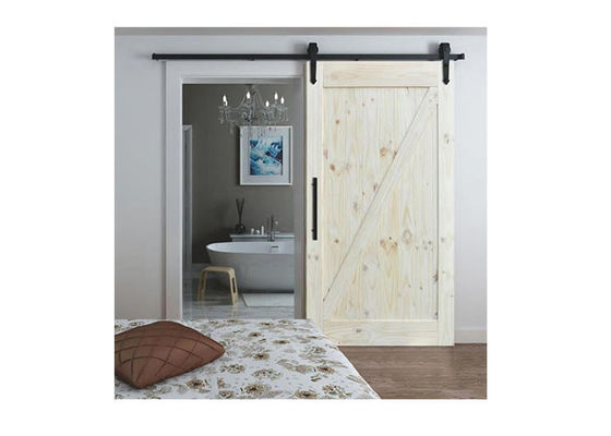 Interior Sliding Barn Door Hardware With Track Matching Finish