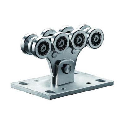 Steel Silver Galvanized Small 8 Carriages Wheels For Sliding gate automation system Cantilever Gate Wheel