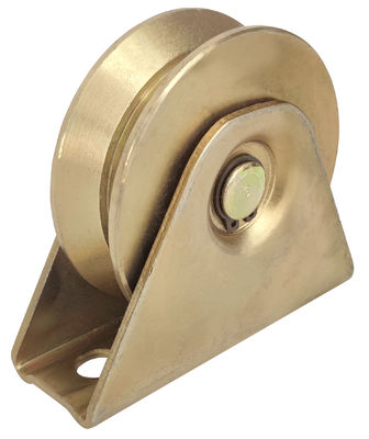 Steel Single Bearing U Groove With Support Bracket Sliding Gate Wheel