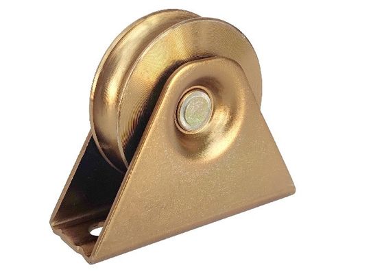 98mm 4'' Heavy Duty Driveway Gate Wheels V Groove Iron Galvanized