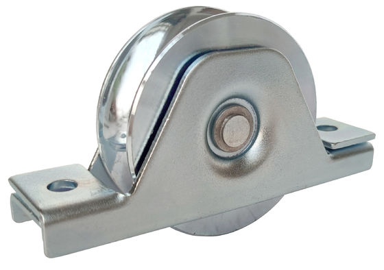 sliding door hardware wheels 4'' 101.6mm steel V groove gate bottom wheels  with 6202 bearing