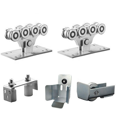 Steel Silver Galvanized Small 8 Carriages Wheels For Sliding gate automation system Cantilever Gate Wheel