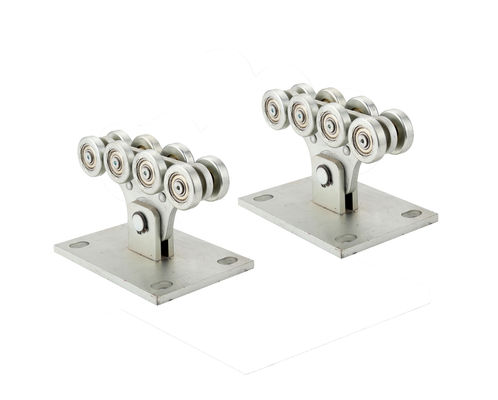 Steel Silver Galvanized Small 8 Carriages Wheels For Sliding gate automation system Cantilever Gate Wheel