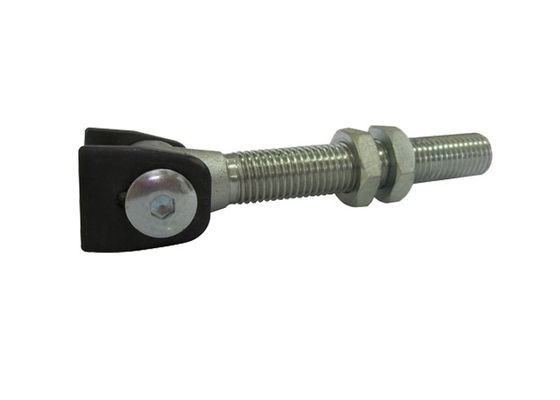 yellow galvanized out swing gate hinge with two plates and long bolt