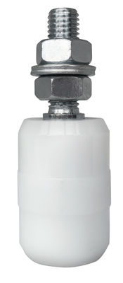 Pvc Gate Rollers And Guides M12 30x40 30mm X 40mm Zinc Plated Bulge In Middle Surface