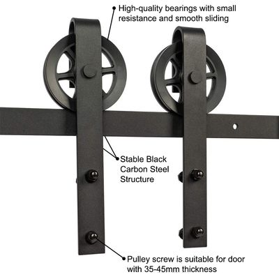 10 Foot Barn Gate Hardware Black Sliding Barn Door Hardware Rail For Cabinets