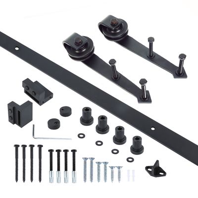 10 Foot Barn Gate Hardware Black Sliding Barn Door Hardware Rail For Cabinets