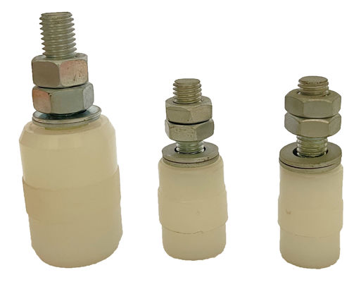 Pvc Gate Rollers And Guides M12 30x40 30mm X 40mm Zinc Plated Bulge In Middle Surface