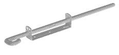 Internal Chrome Recessed Sliding Door Bolt 6" 140mm