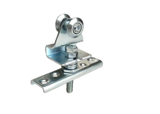 Silver Zinc Steel Hanging Door Rollers Rail 22mm  With Adjustable Bolt
