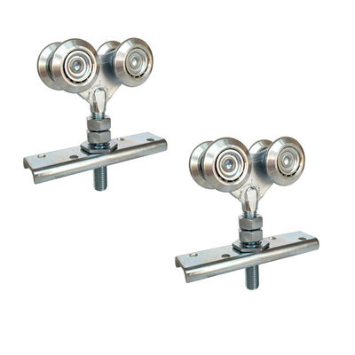 38mm Shower Barn Door Roller Wheels Four Iron Metal With Steel Balls