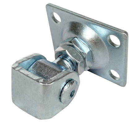 White zinc M16 hinges adjustable welding hinges with square plate swing door hinges