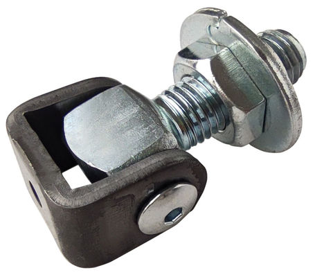 Silver zinc M16 weld on hinges swing door adjustable gate Hinge with Jionted Plates