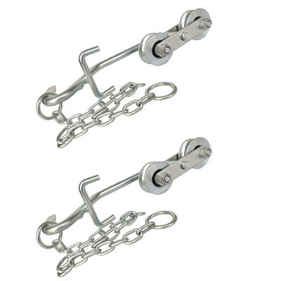 Single Bearings Banana Cableway Roller Steel Trolley Hangers With Chains