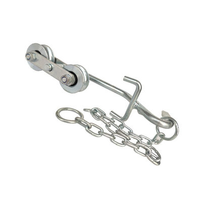 Single Bearings Banana Cableway Roller Steel Trolley Hangers With Chains