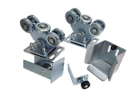 Zinc Silver Adjustable Steel  Sliding Cantilever Gate Wheel With 5 Cartridge 126mm