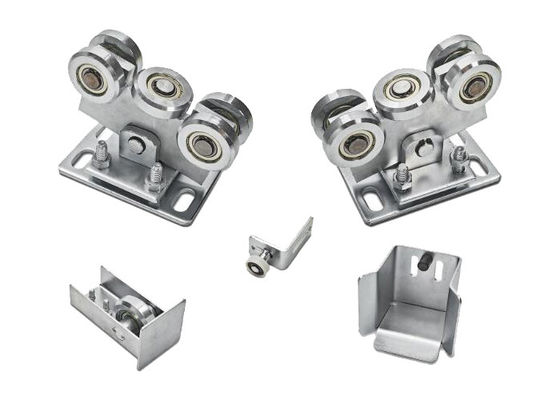 Zinc Silver Adjustable Steel  Sliding Cantilever Gate Wheel With 5 Cartridge 126mm