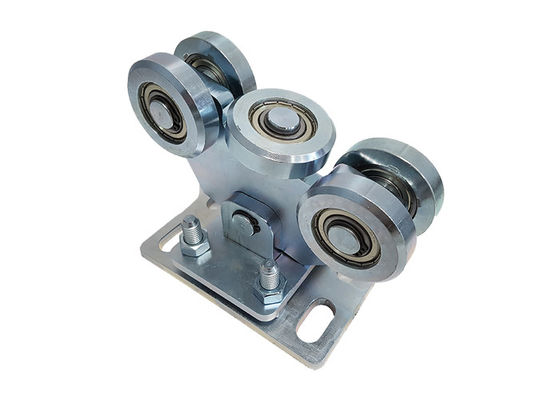 Zinc Silver Adjustable Steel  Sliding Cantilever Gate Wheel With 5 Cartridge 126mm