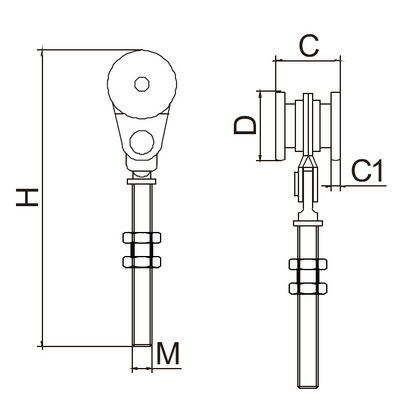 Hanging Gate System door rollers trolley Roller hanger