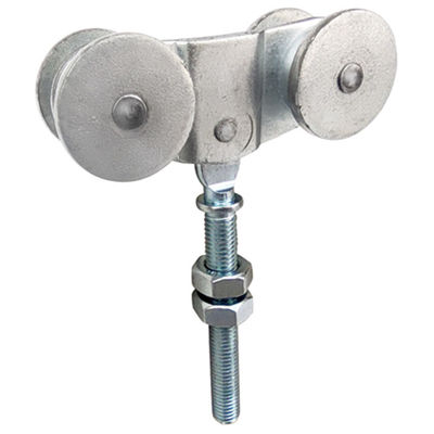 Glass Door Hanging Roller Wheel 4 Round Plate Style 33.5mm