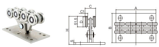3 Rollers 5 Rollers 8 Rollers Cantilever Gate Wheel Cantilever Iron Metal Gate Rollers 200kg