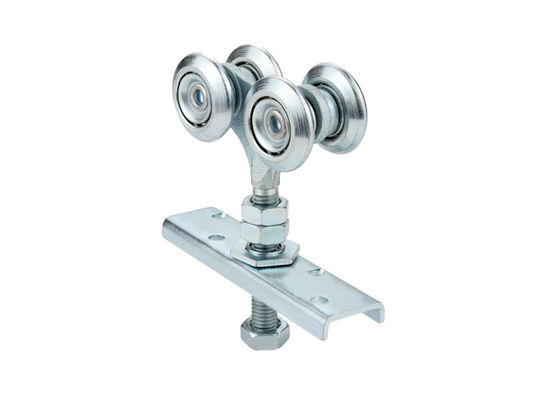 Q235 Steel Galvanized Hanging Door Roller Kit With Forge Centre Plate