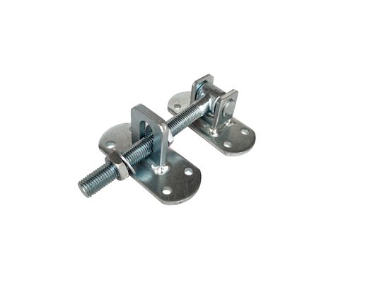 Agricultural 90 Degree Gate Hinge M16 Bolt On Adjustable With Plate