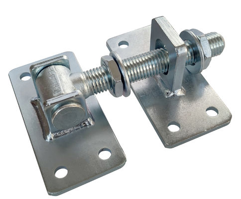 Agricultural 90 Degree Gate Hinge M16 Bolt On Adjustable With Plate
