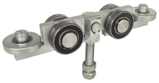 Q235 Steel Galvanized Hanging Door Roller Kit With Forge Centre Plate