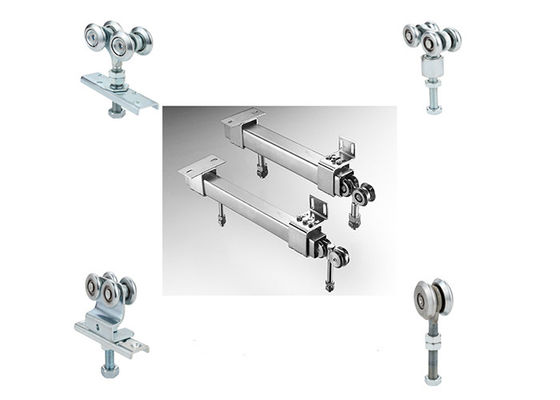 Q235 Steel Galvanized Hanging Door Roller Kit With Forge Centre Plate