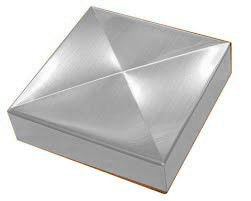 100mm 4x6  8x8 Fence Corner Post Cap For 4x4  6x6 7x7 Silver Pyramid Pillar Cover