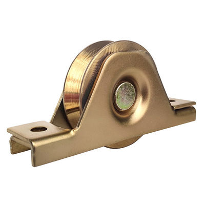 Various sizes V groove double bearings galvanized steel sliding gate support wheel with interior bracket