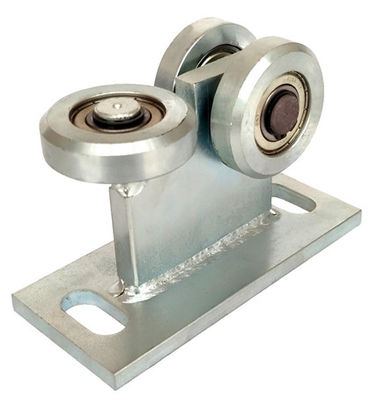 68mm steel cantilever slide gate roller wheel 3 wheel carriage white zinc