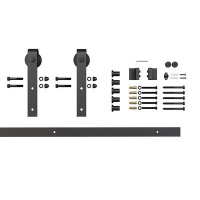 Double 144 Inch 12 Foot  6.6 Ft Bypass Sliding Barn Door Hardware Hangers Kit Interior