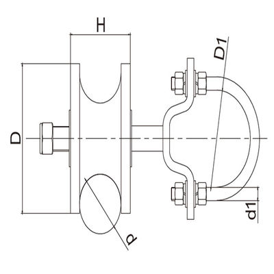 6&quot; Square Post X 2&quot; Nylon Cantilever Gate Rollers Wheels For Square Pipe Chain Link Gates