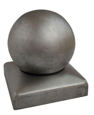 80x80mm Fence Post Caps With Ball Round Galvanized Top White Steel   Decorative