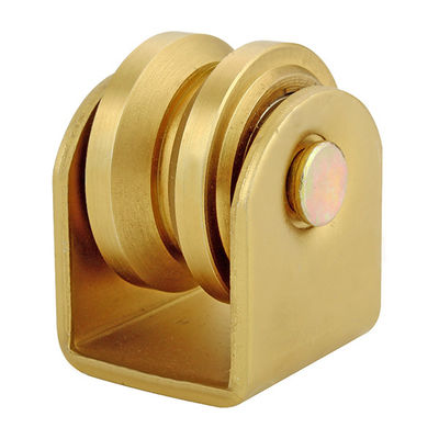 heavy duty Y groove double bearings galvanized steel sliding gate support wheel with exterior bracket