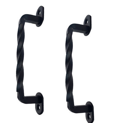 Black Barn Gate Hardware Steel 6 1/5'' Twist Barn Door Handles And Pulls