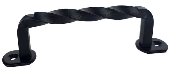 Black Barn Gate Hardware Steel 6 1/5'' Twist Barn Door Handles And Pulls