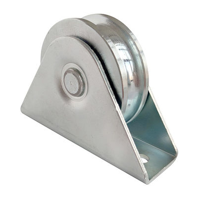 U Groove 4 Inch 100mm Sliding Gate Wheels With Bearings Double Galvanized Steel