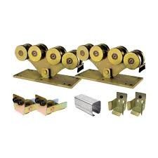 For 5 Wheels Cantilever Gate System Silvery Gold  zinc plated Complete KIT  for Medium Gates