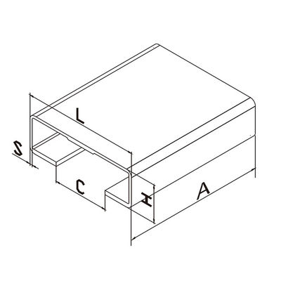 FK01A Sliding Gate Post 300mm Aluminium Nylon Block Sliding Gate Rail Track Guide